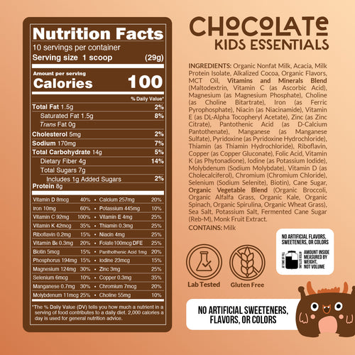 chocolate kids nutrition shake