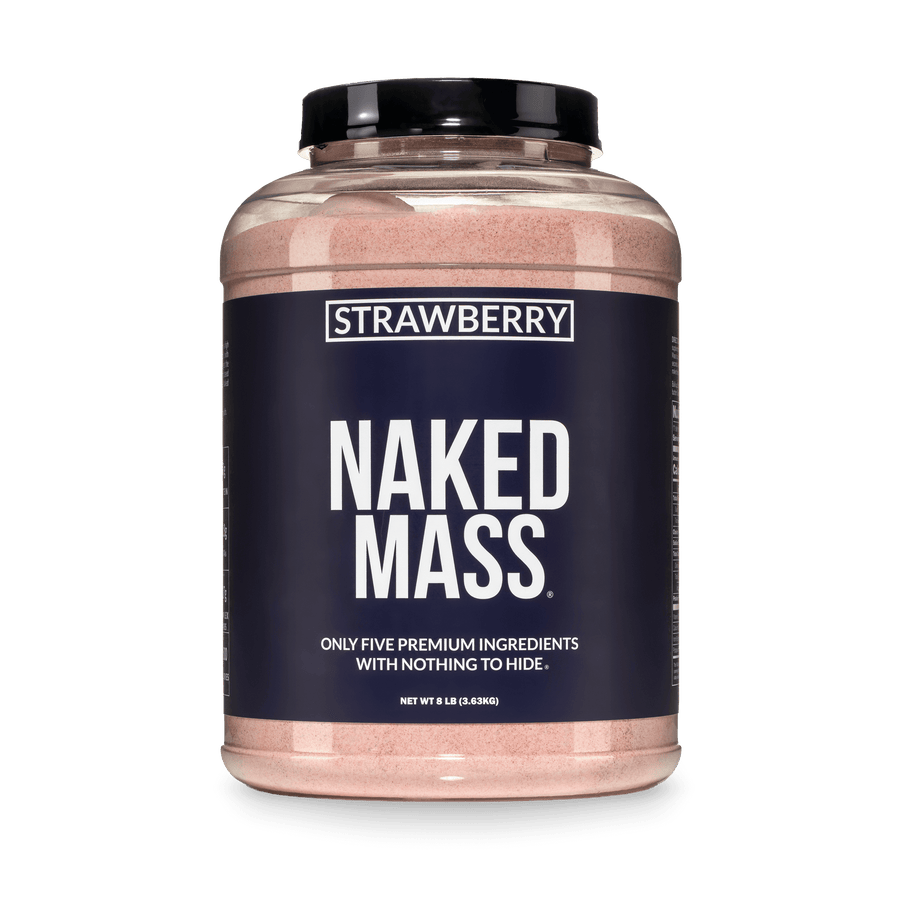 Suplemento proteico para aumentar de peso con sabor a fresa | Naked Mass - 8 libras
