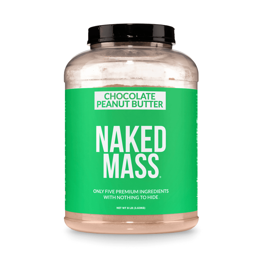 Chocolate Peanut Butter Vegan Mass Gainer Supplement | Naked Vegan Mass - 8LB