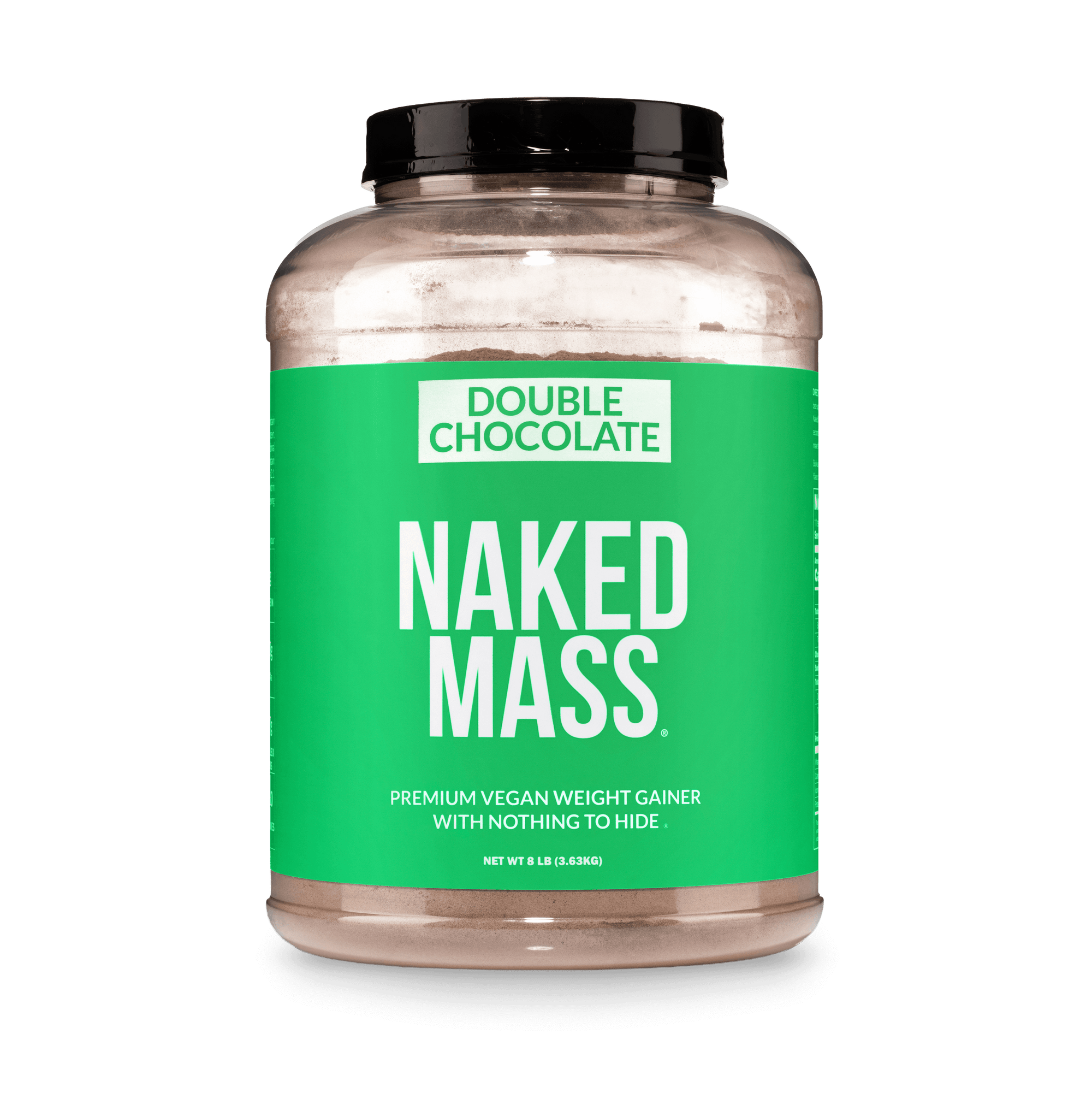 Double Chocolate Vegan Mass Gainer Supplement | Naked Vegan Mass - 8LB