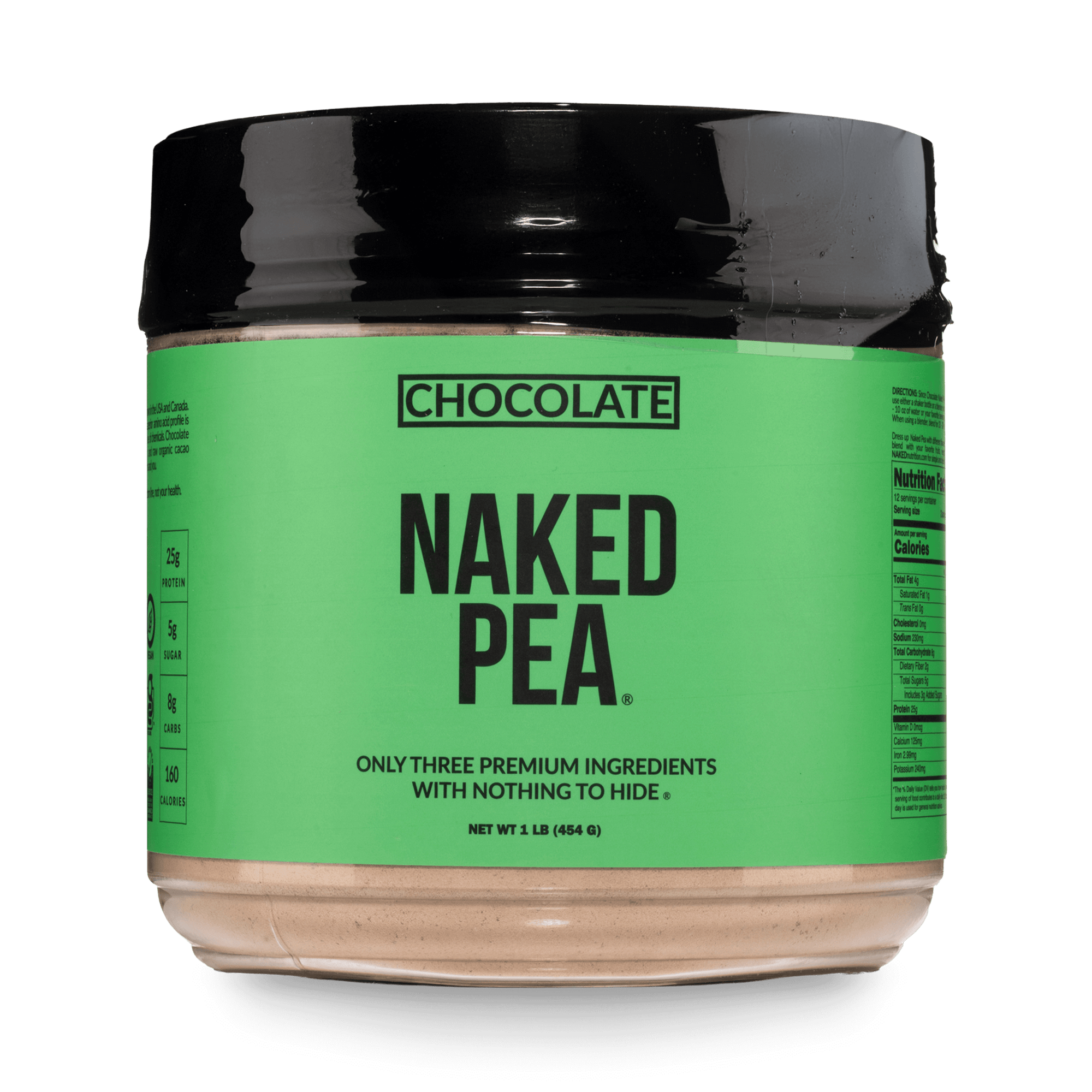 Proteína de guisante con sabor a chocolate en polvo | Naked Chocolate Pea - 1 lb