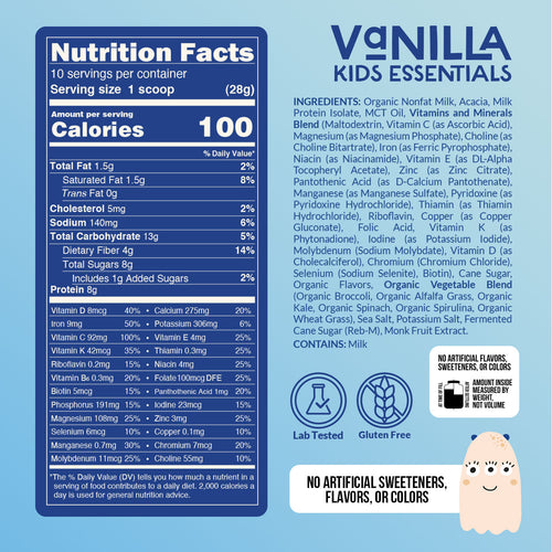 vanilla kids protein powder