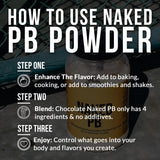 Mantequilla de maní en polvo con chocolate | Mantequilla de maní sin sabor a chocolate - 1,5 lb