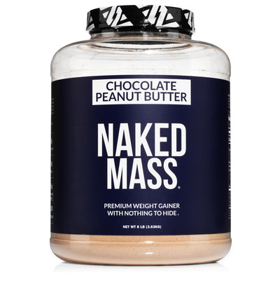 Chocolate Peanut Butter Weight Gainer Protein Supplement | Naked Mass - 8LB
