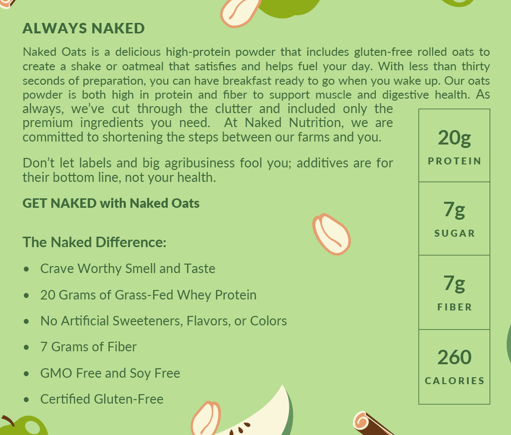 Green Apple Cinnamon Protein Oats Naked Oats Naked Nutrition