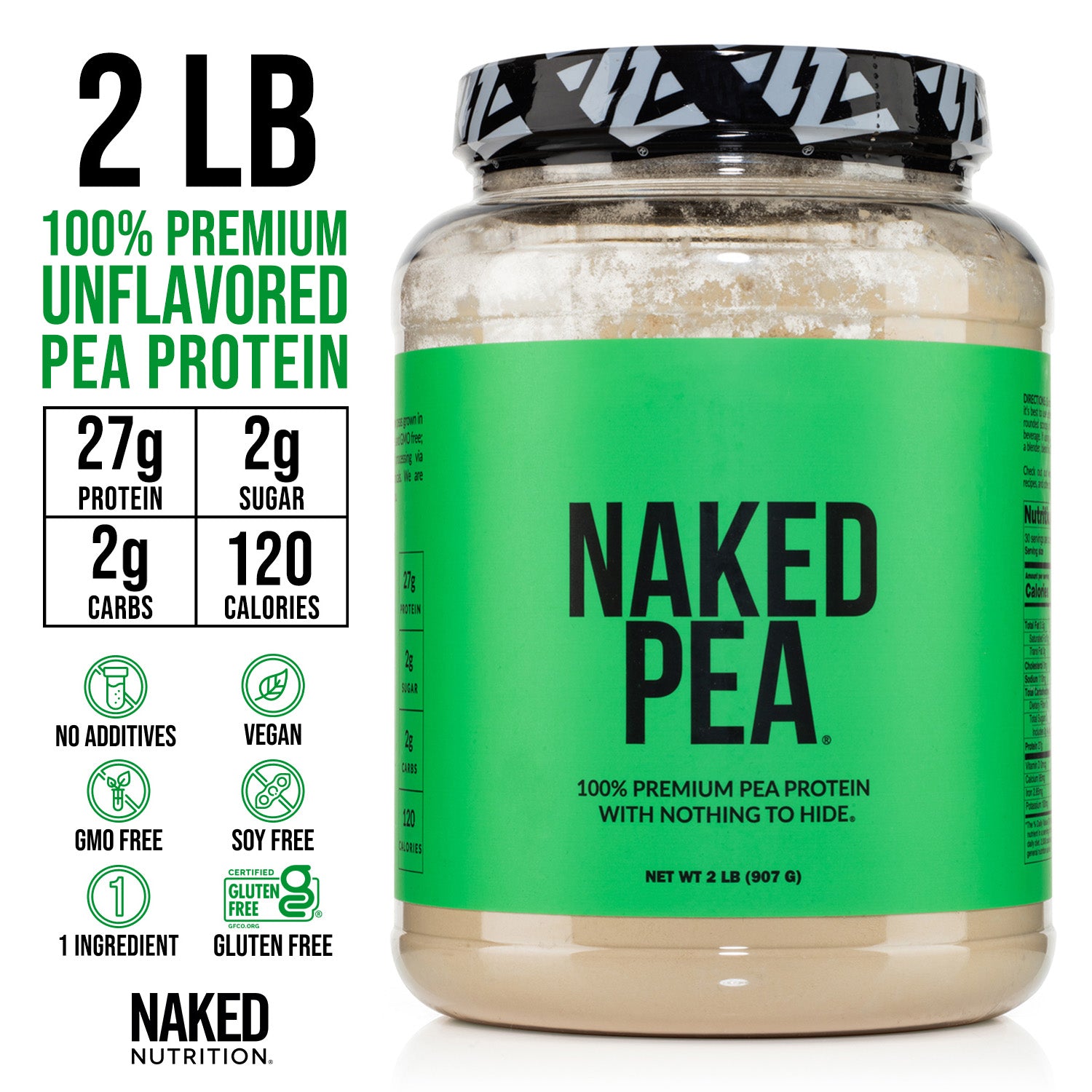 Pea Protein Powder 2LB - Vegan & Gluten Free - Naked Pea – Naked Nutrition