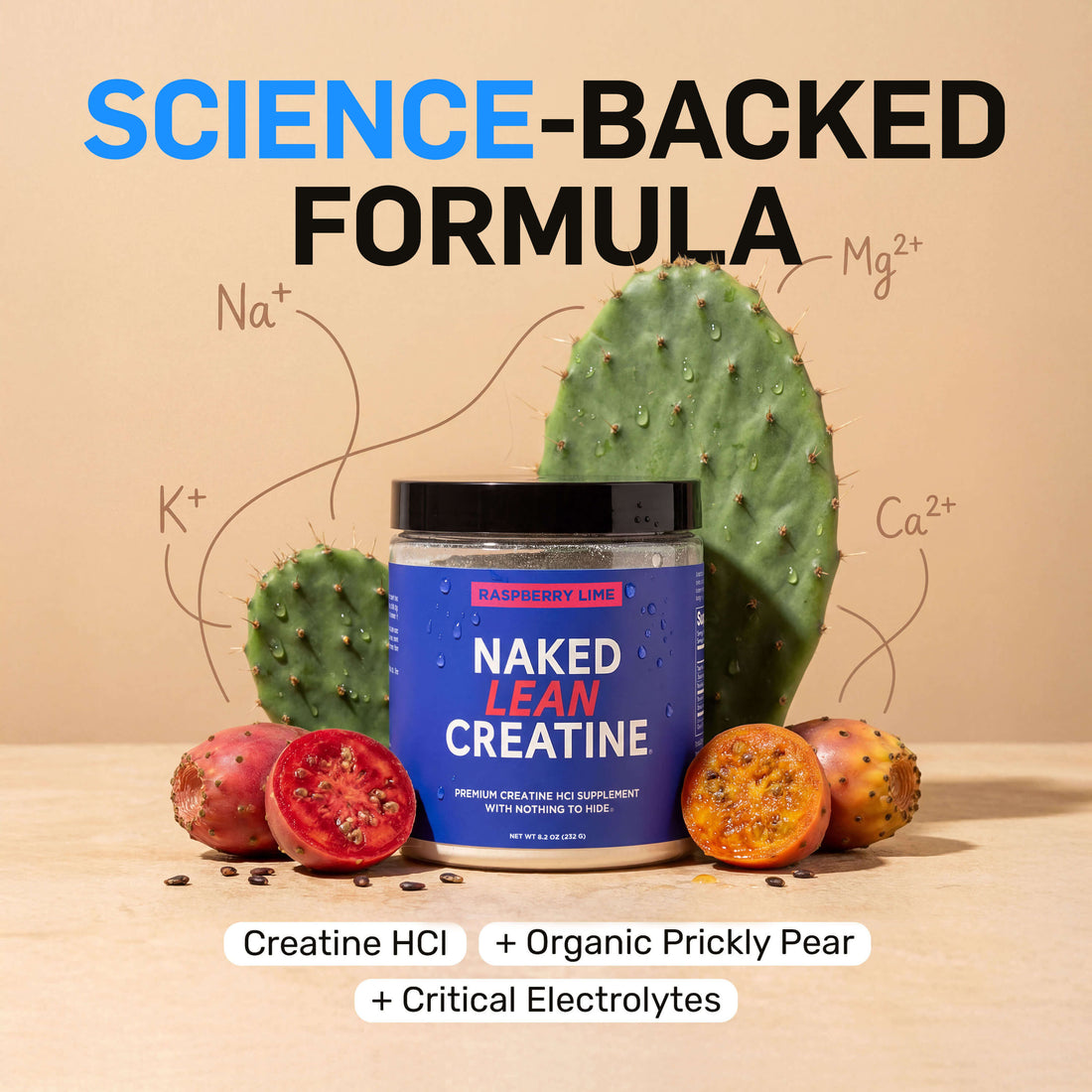 Raspberry Lime Creatine HCl Powder | Naked Lean Creatine - 231g