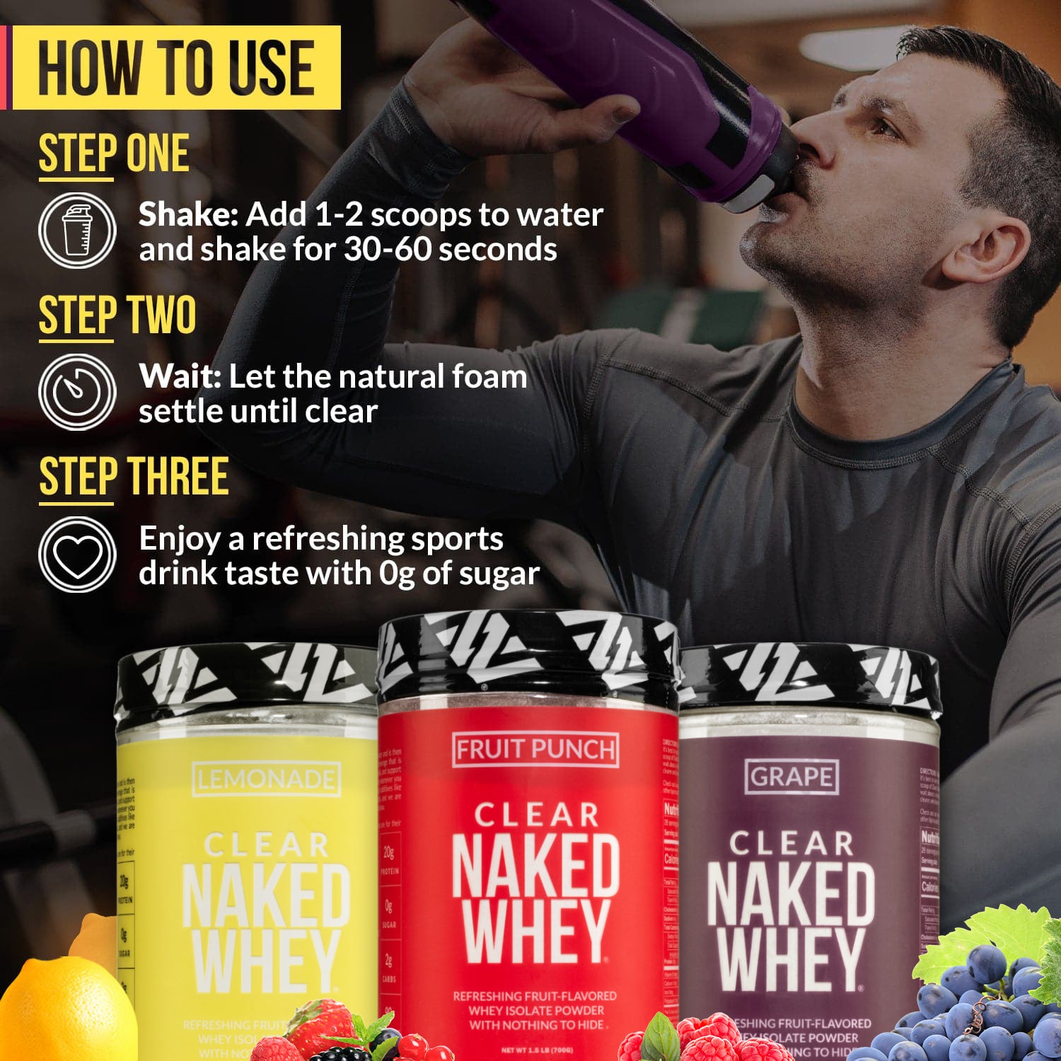 Fruit Punch Whey Protein Isolate | Clear Naked Whey