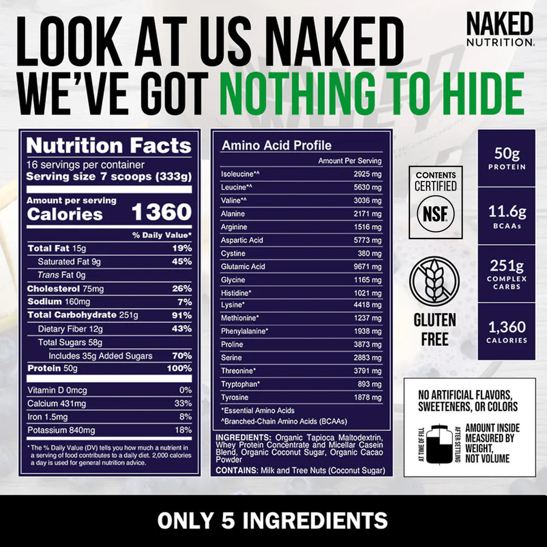 chocolate mass gainer nutrition facts bulk