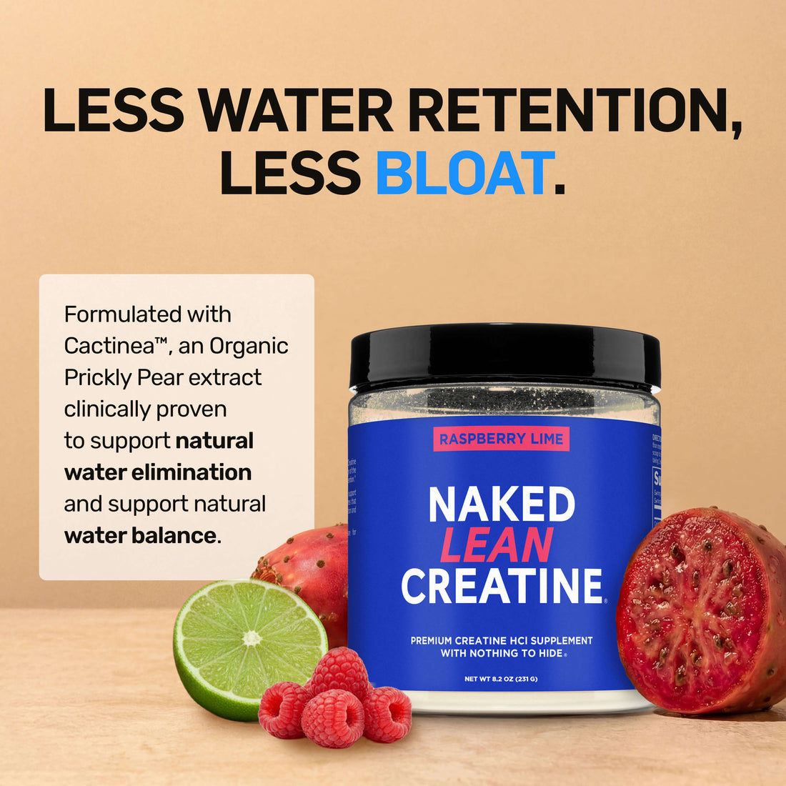 Raspberry Lime Creatine HCl Powder | Naked Lean Creatine - 231g