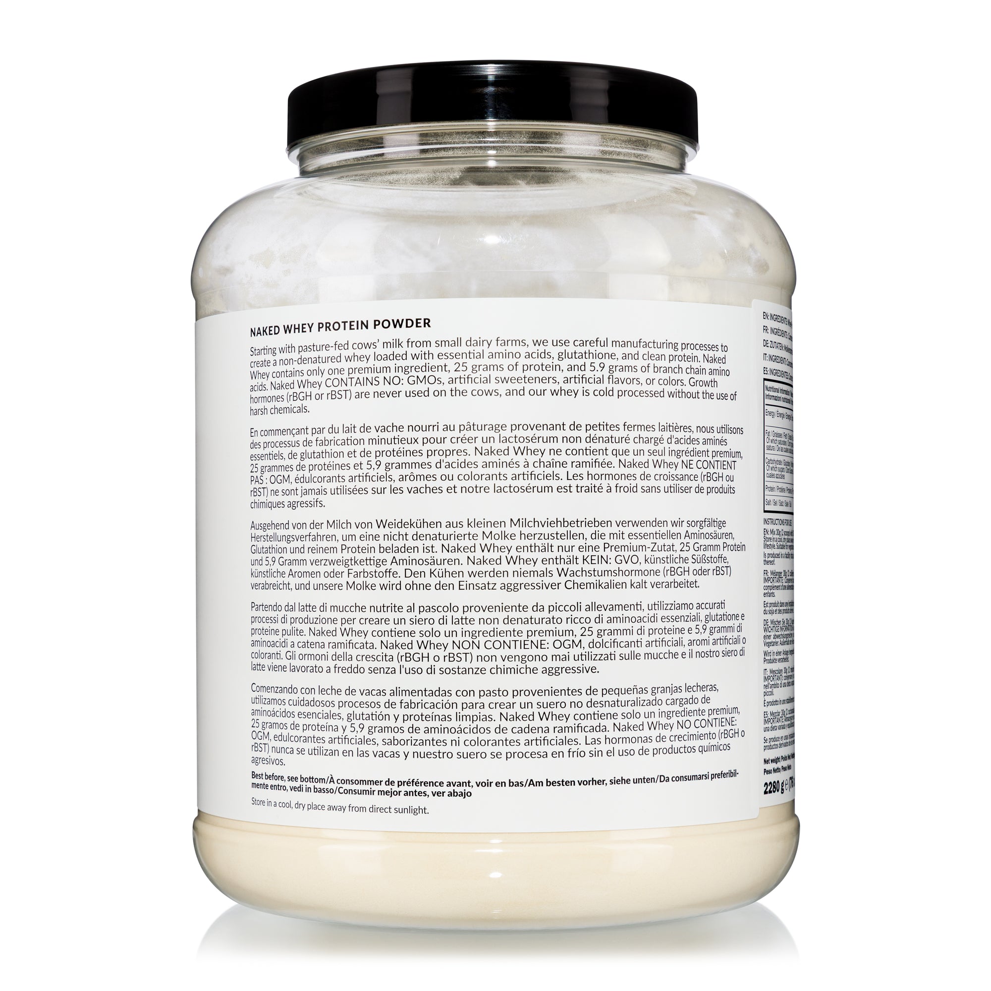 Grass Fed Whey Protein Powder | Naked Whey - 2280g