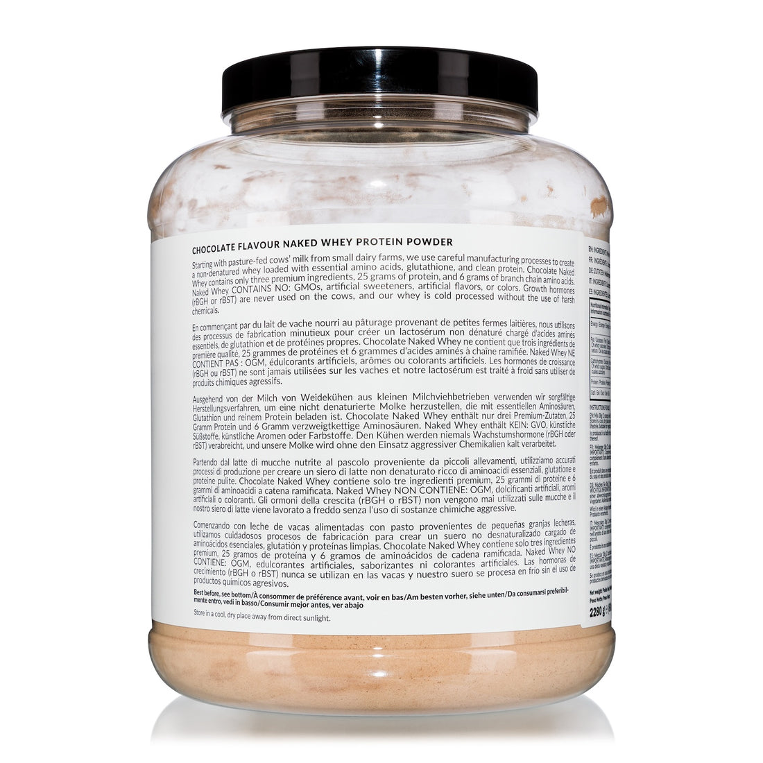 chocolate whey protein powder