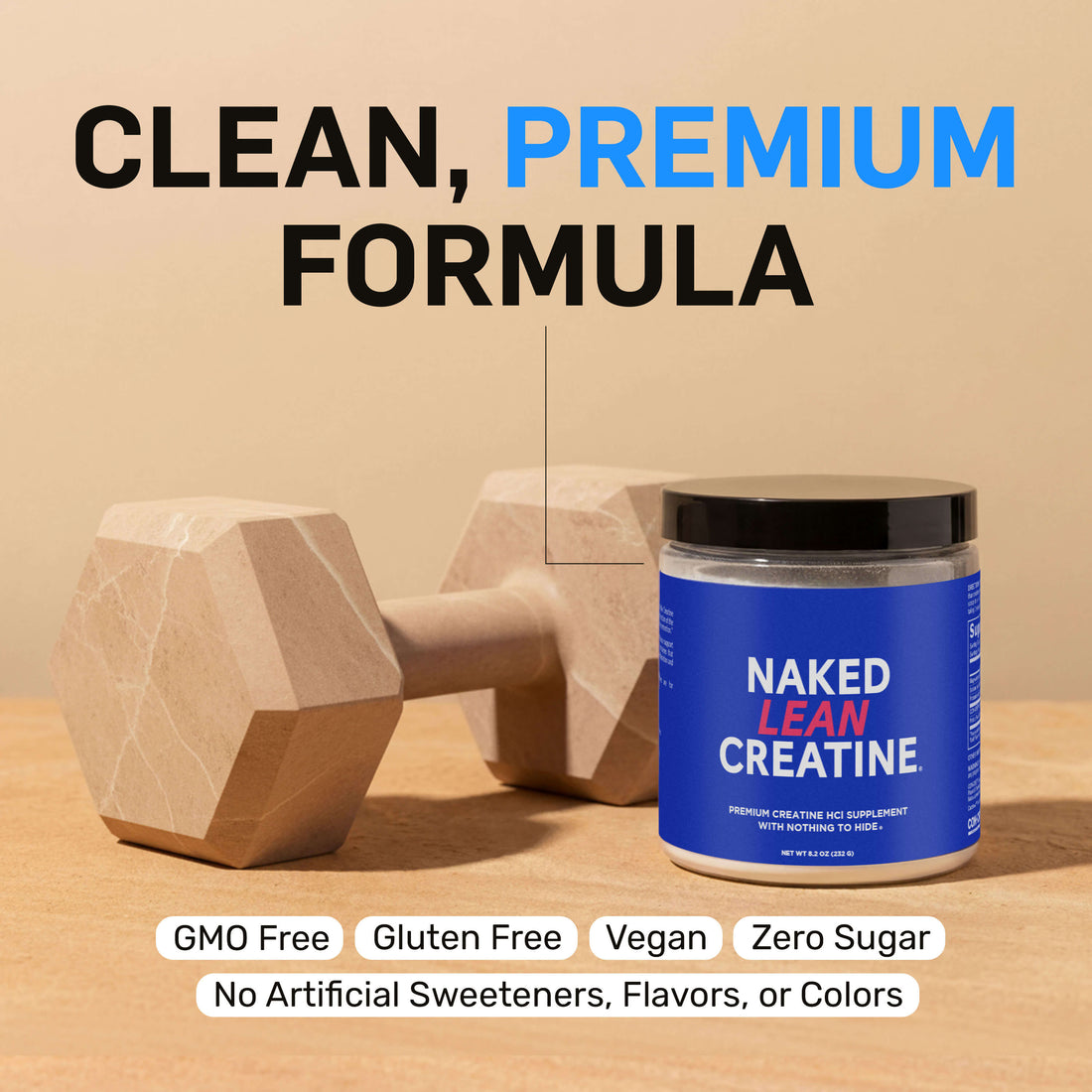 Poudre de Créatine HCl | Créatine Naked Lean - 232g
