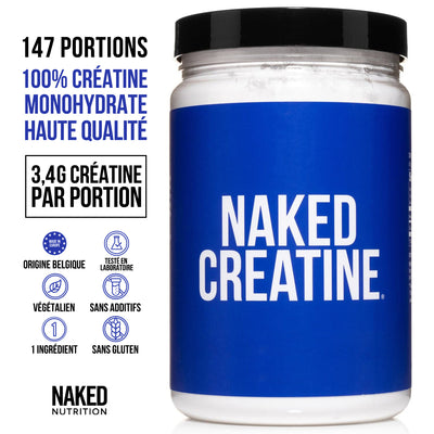 Créatine Monohydrate en Poudre 500g | Naked Creatine