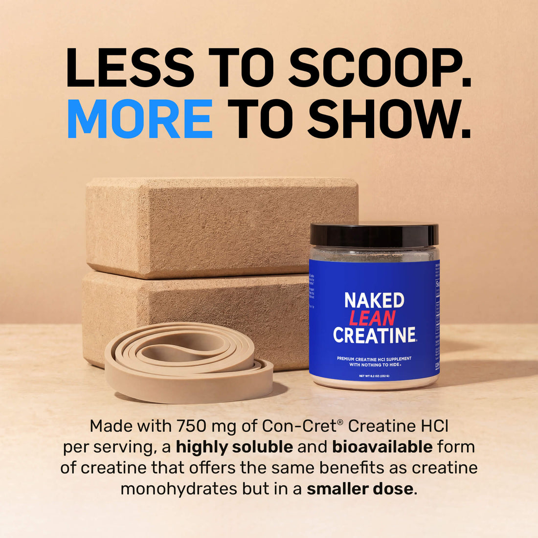 Poudre de Créatine HCl | Créatine Naked Lean - 232g