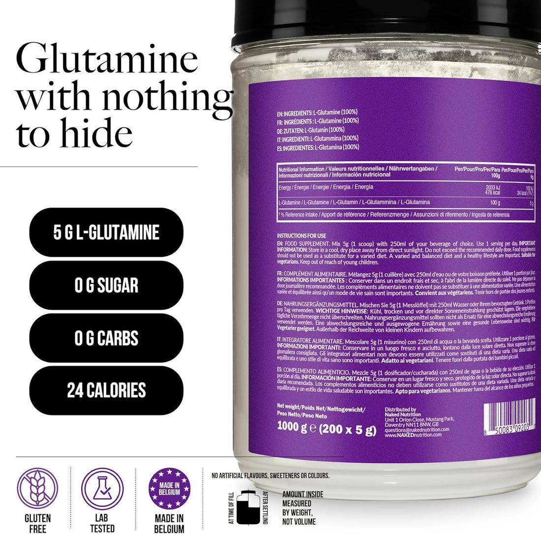 Glutamine Powder | Naked Glutamine - 1000g