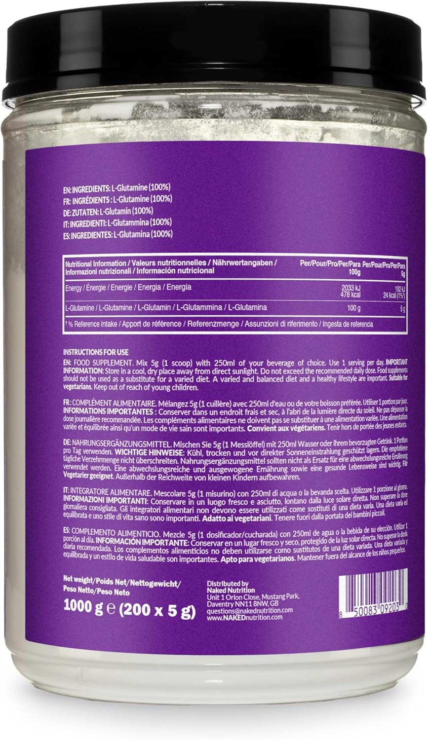 Glutamine Powder | Naked Glutamine - 1000g