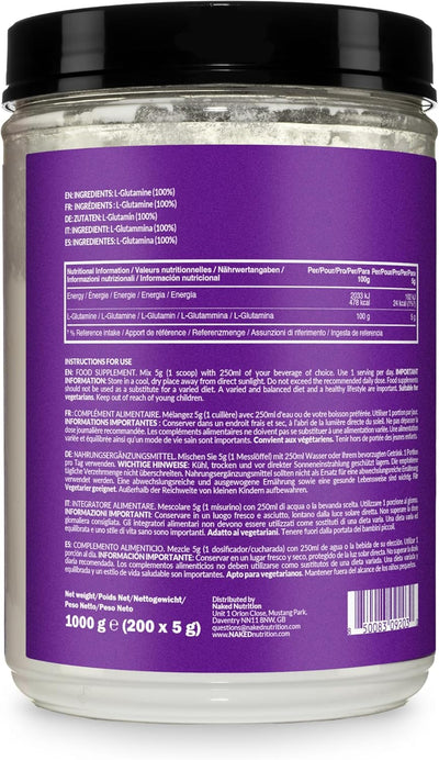Glutamine Powder | Naked Glutamine - 1000g