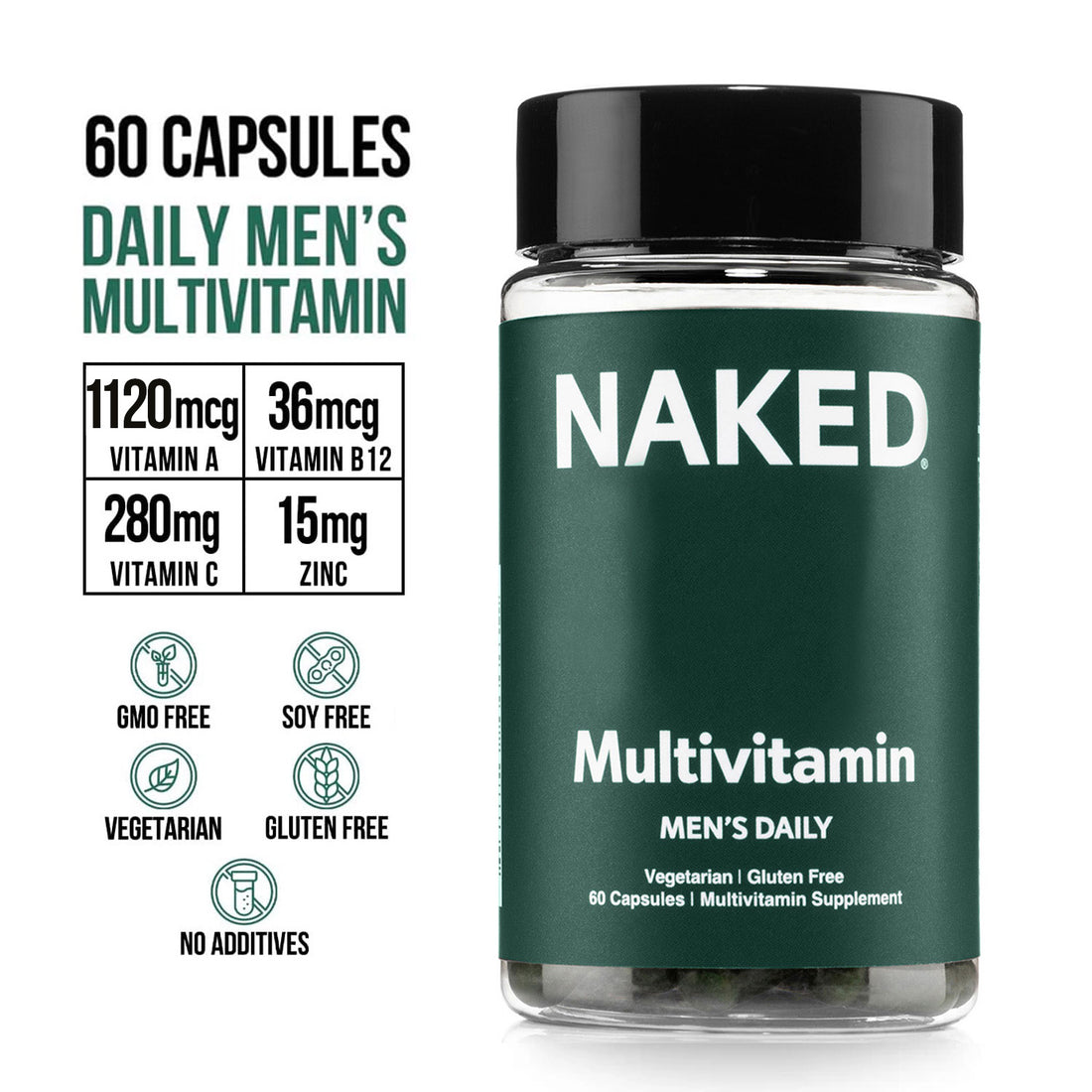 Multivitamin for Men | Naked Men's Multi - 60 Capsules