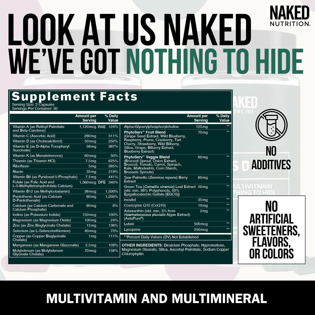 Multivitamínico para hombres | Naked Men's Multi - 60 cápsulas