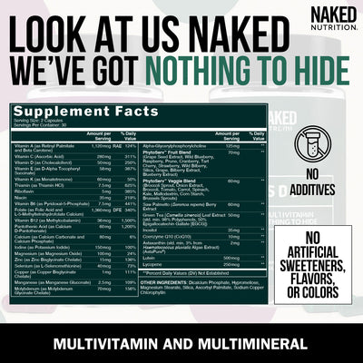 Multivitamin for Men | Naked Men's Multi - 60 Capsules
