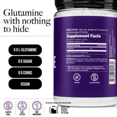 Glutamine Powder | Naked Glutamine 500g