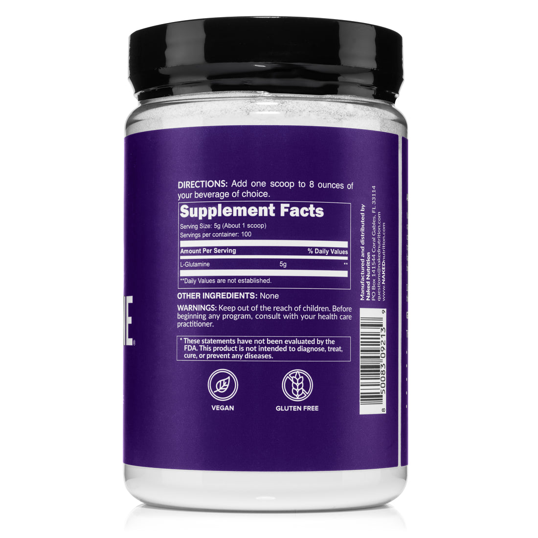 Glutamine Powder | Naked Glutamine 500g