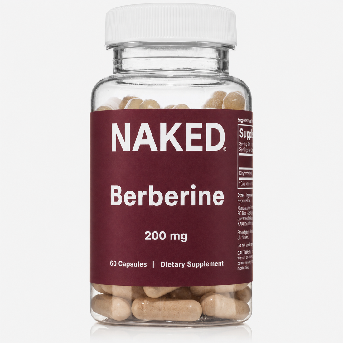 Daily Berberine Supplement | Naked Berberine - 60 Capsules