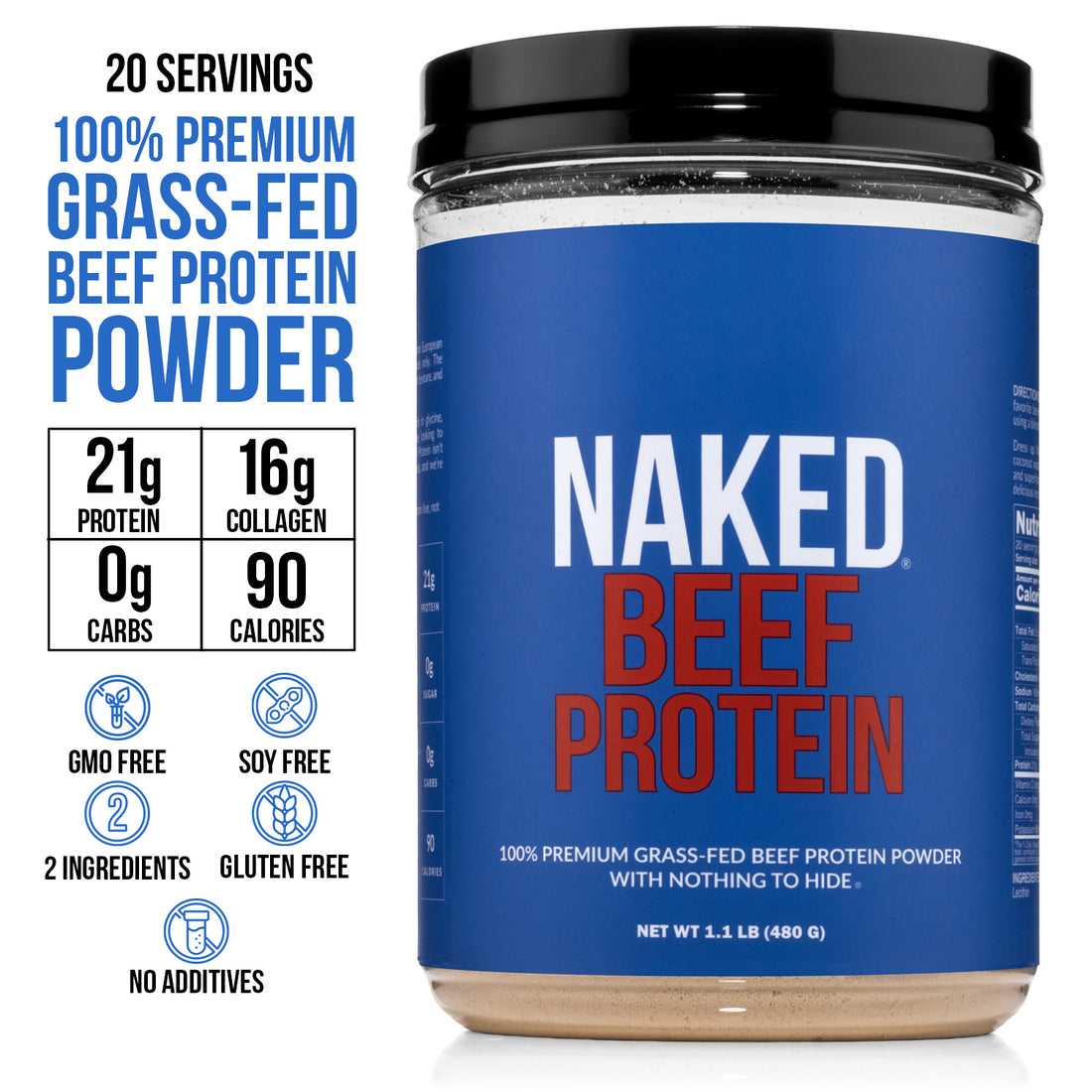 Proteine del Manzo in Polvere | Naked Beef Protein - 1,1LB
