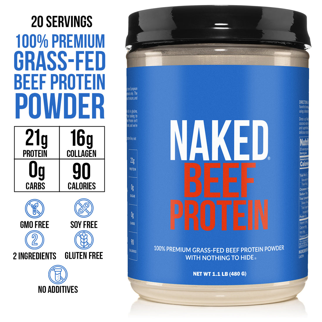 Beef Protein Powder | Naked Beef Protein - 1.1LB