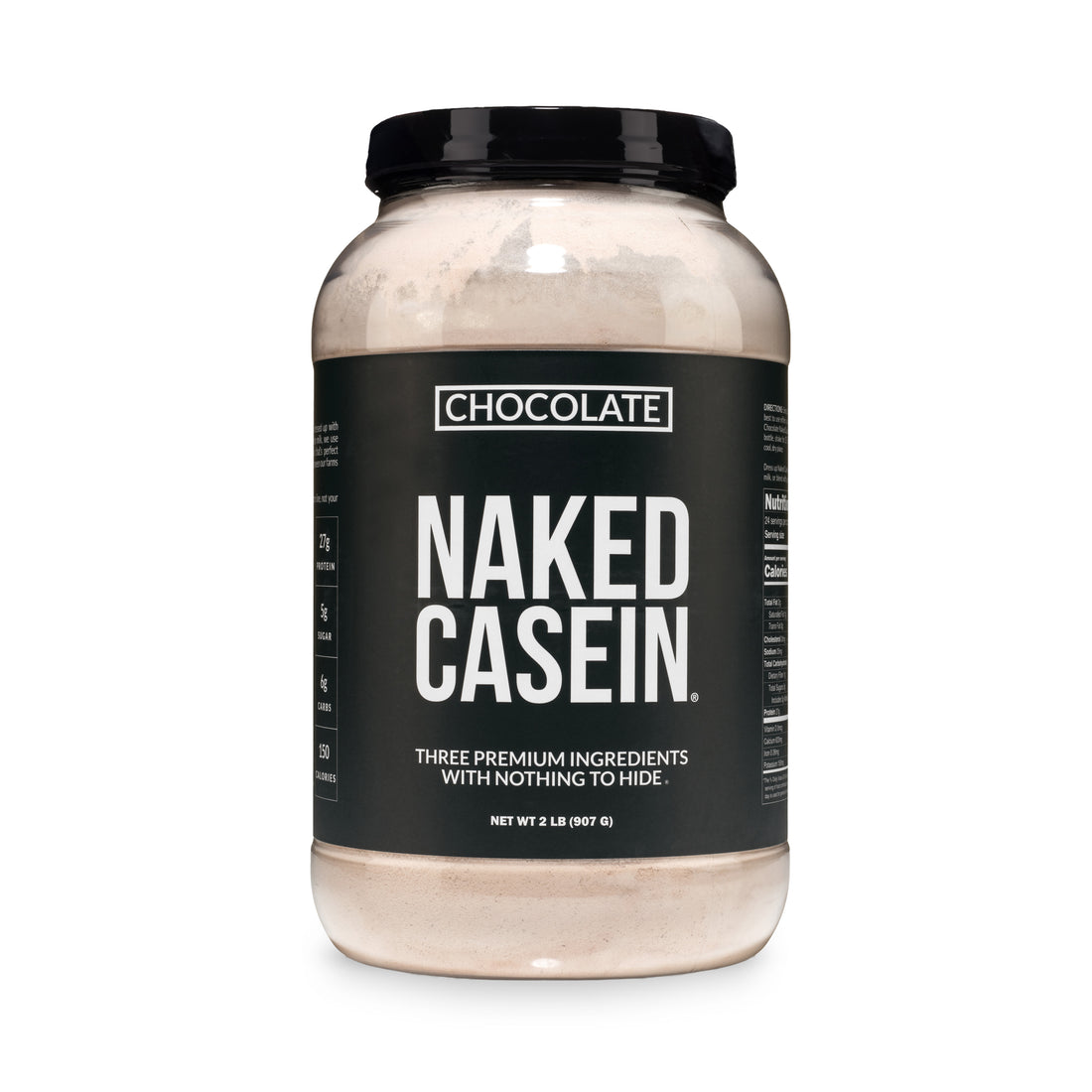 Poudre de protéines de caséine au chocolat | Naked Chocolate Casein 2LB