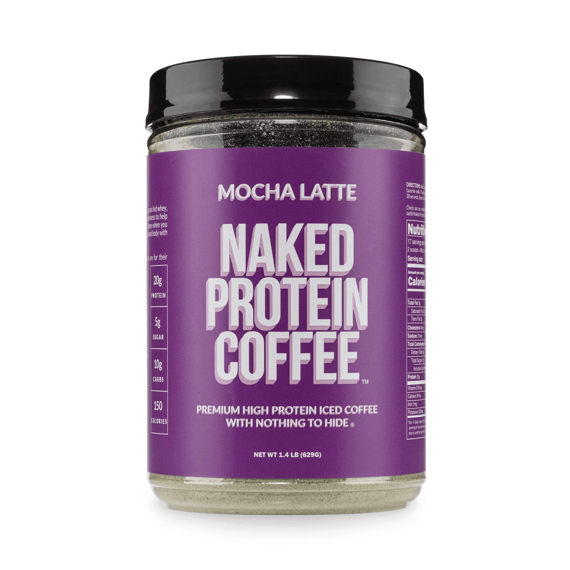 Mocha Latte Protein Iced Coffee | Naked Protein Coffee - 17 Servings