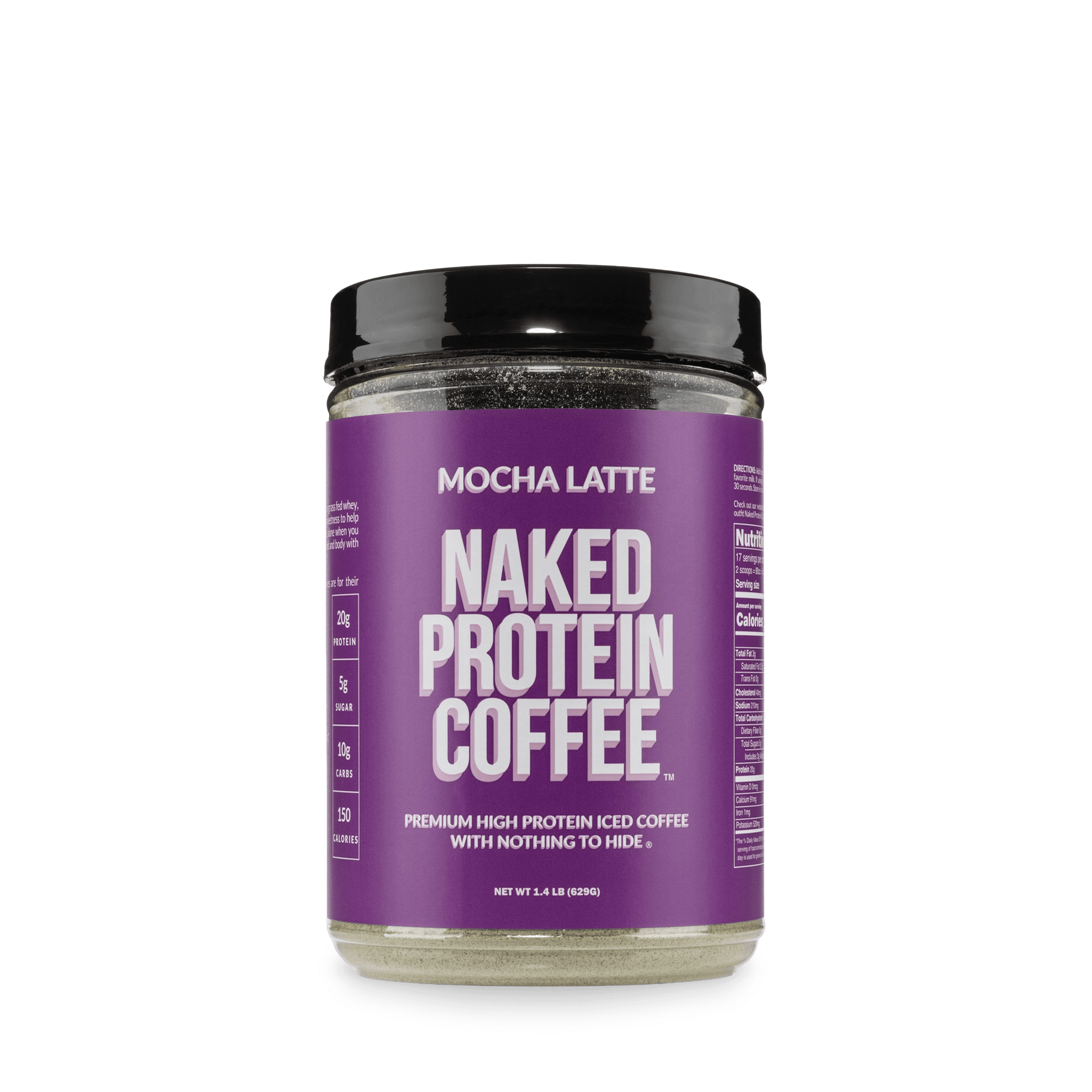 Mocha Latte Protein Iced Coffee | Naked Protein Coffee - 17 Servings