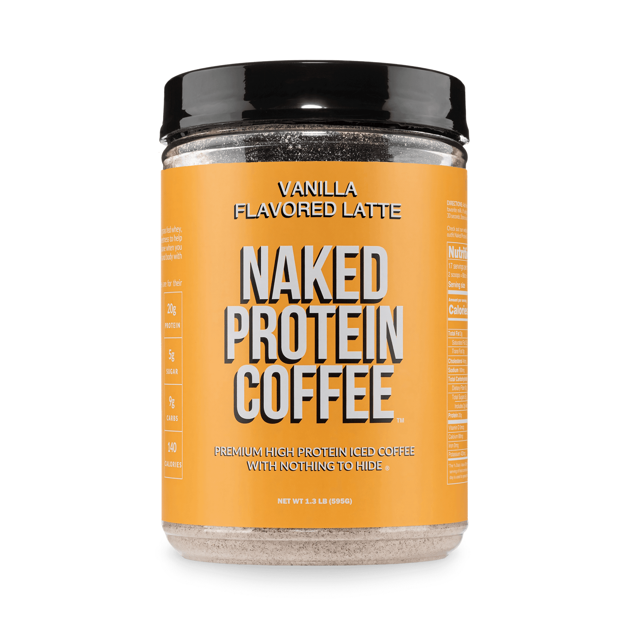 Vanilla Latte Protein Iced Coffee | Naked Protein Coffee - 17 Servings