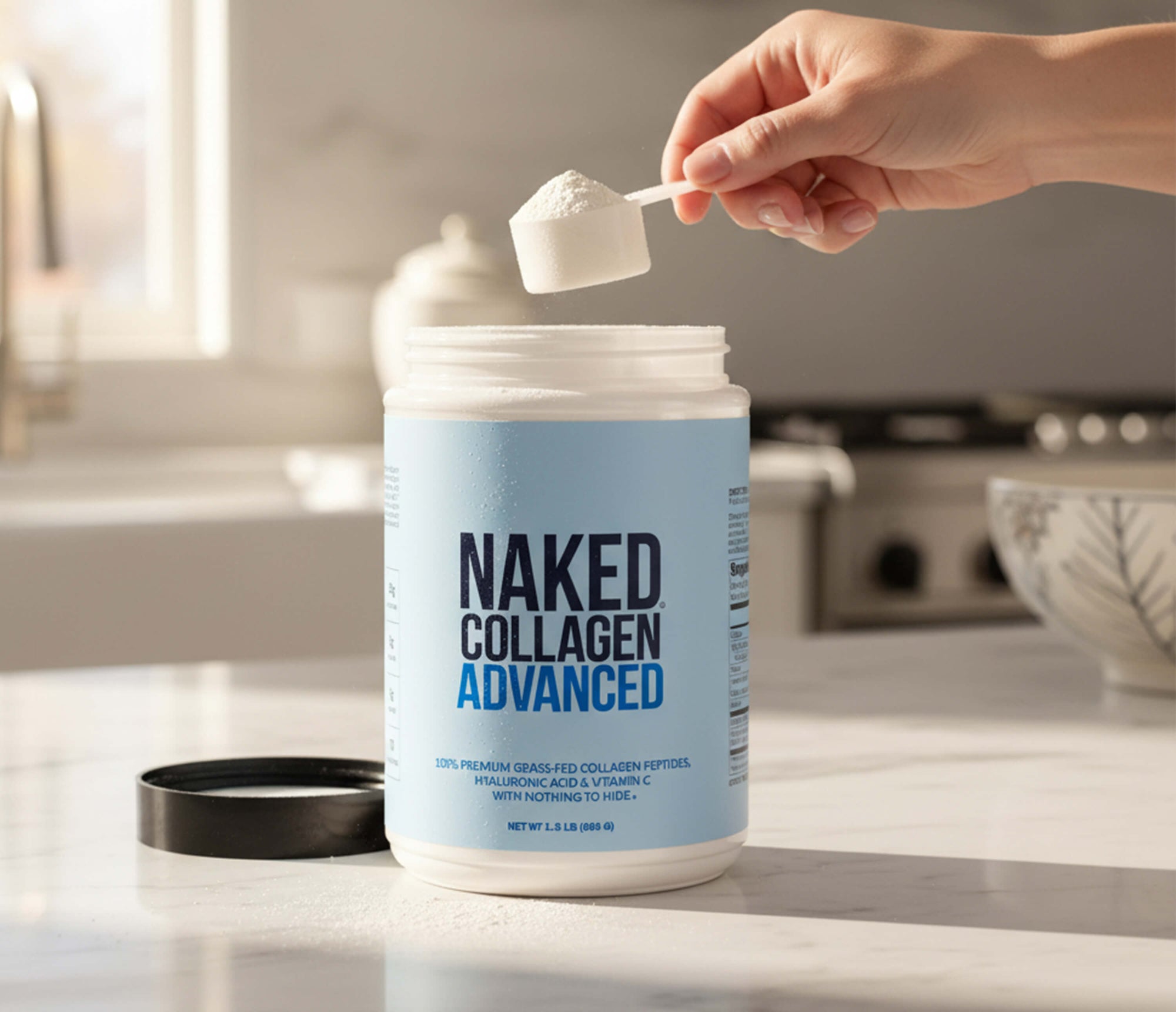 Mix one - two scoops into 8-16oz of hot or cold liquid. Add your own flavorings to enhance the taste.