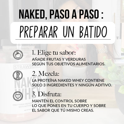 Proteína de suero de leche en polvo con sabor a chocolate | Naked Chocolate Whey - 5 libras