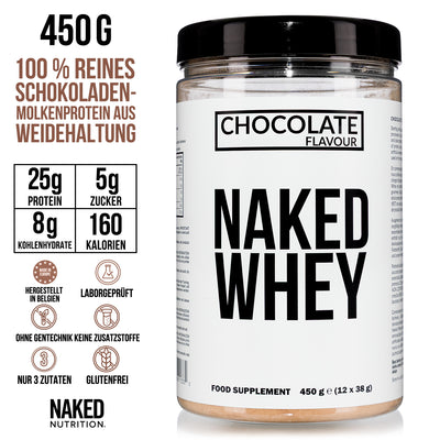 Schokoladen-Molkenproteinpulver | Naked Schokoladenmolke - 450g