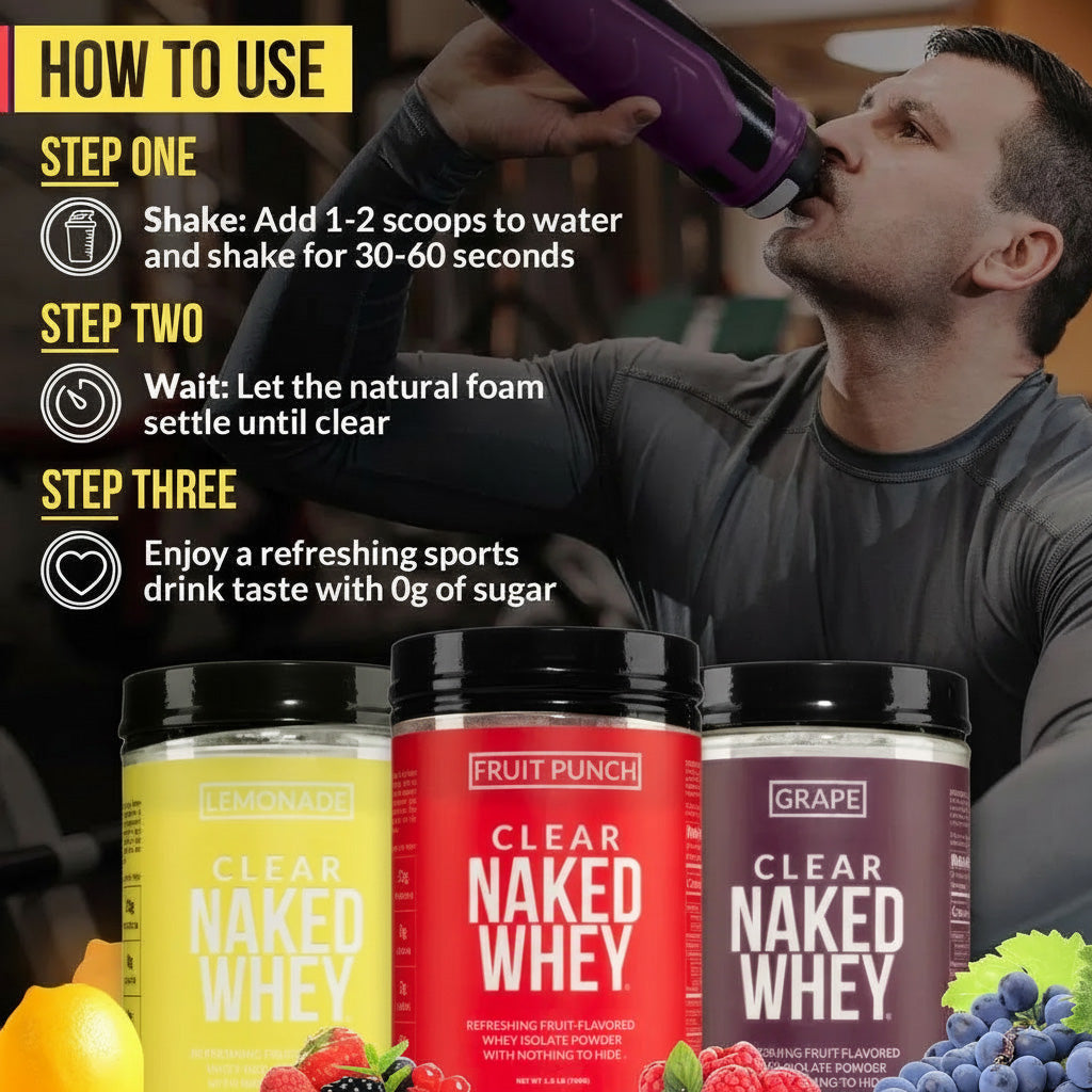 Aislado de proteína de suero de uva | Clear Naked Whey