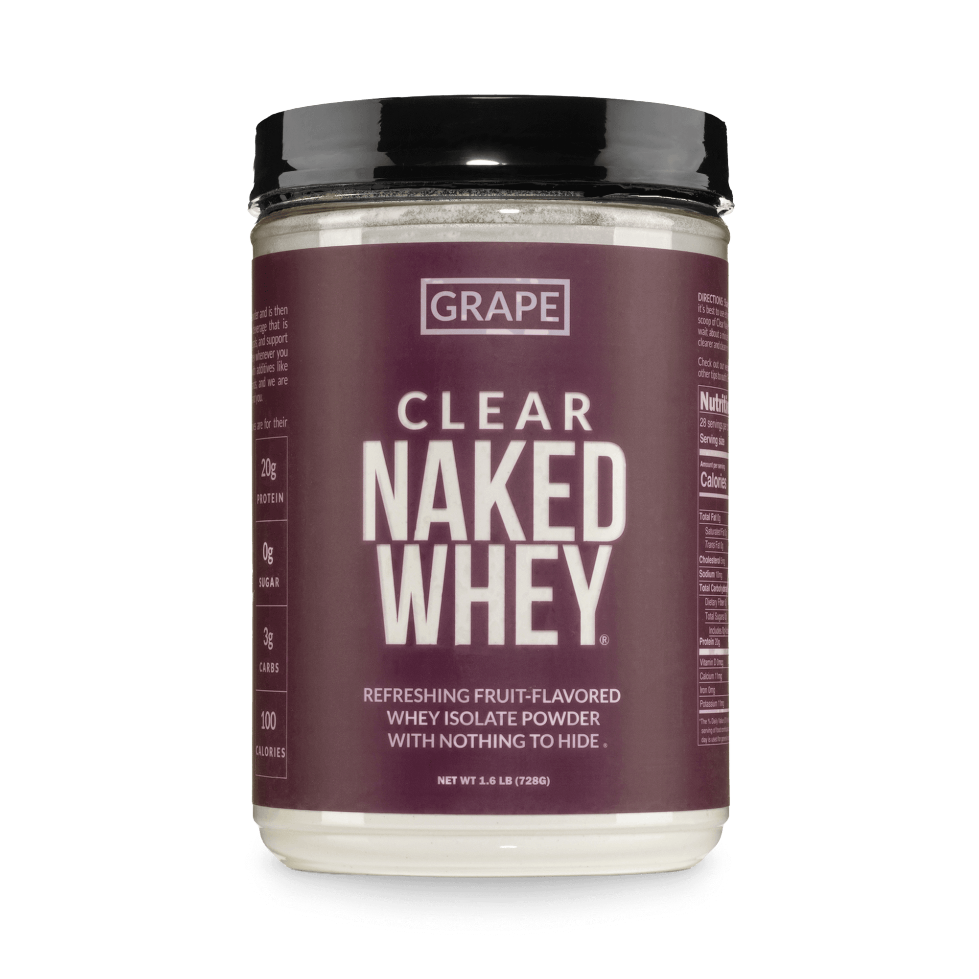 Aislado de proteína de suero de uva | Clear Naked Whey