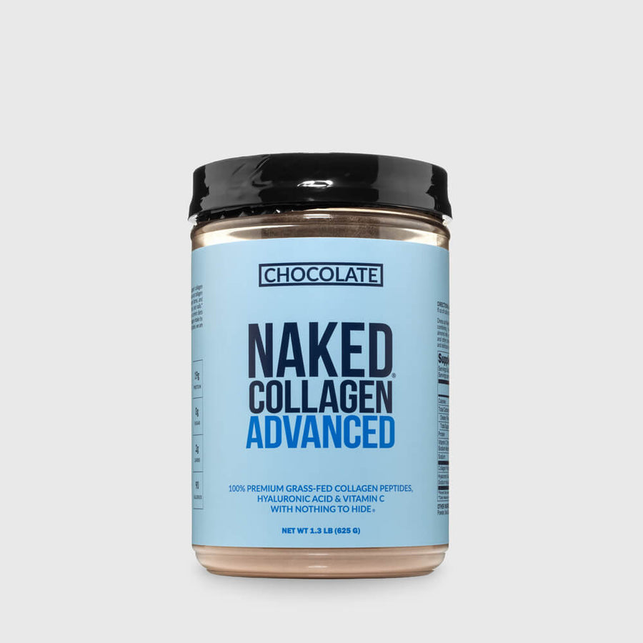 Chocolate Collagen Peptides with Hyaluronic Acid | Naked Collagen Advanced - 1.3 LB