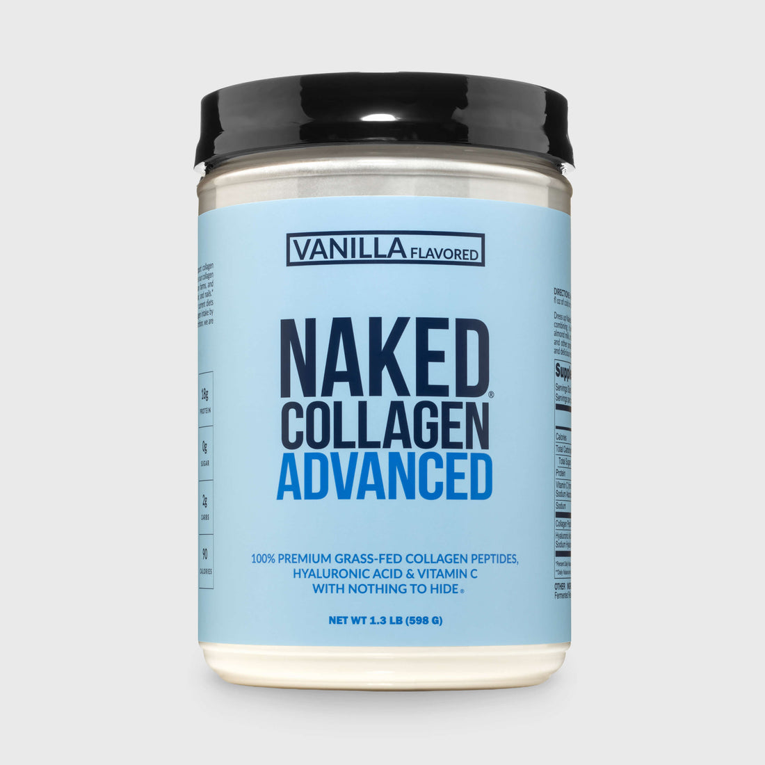 Vanilla Collagen Peptides with Hyaluronic Acid | Naked Collagen Advanced - 1.3 LB