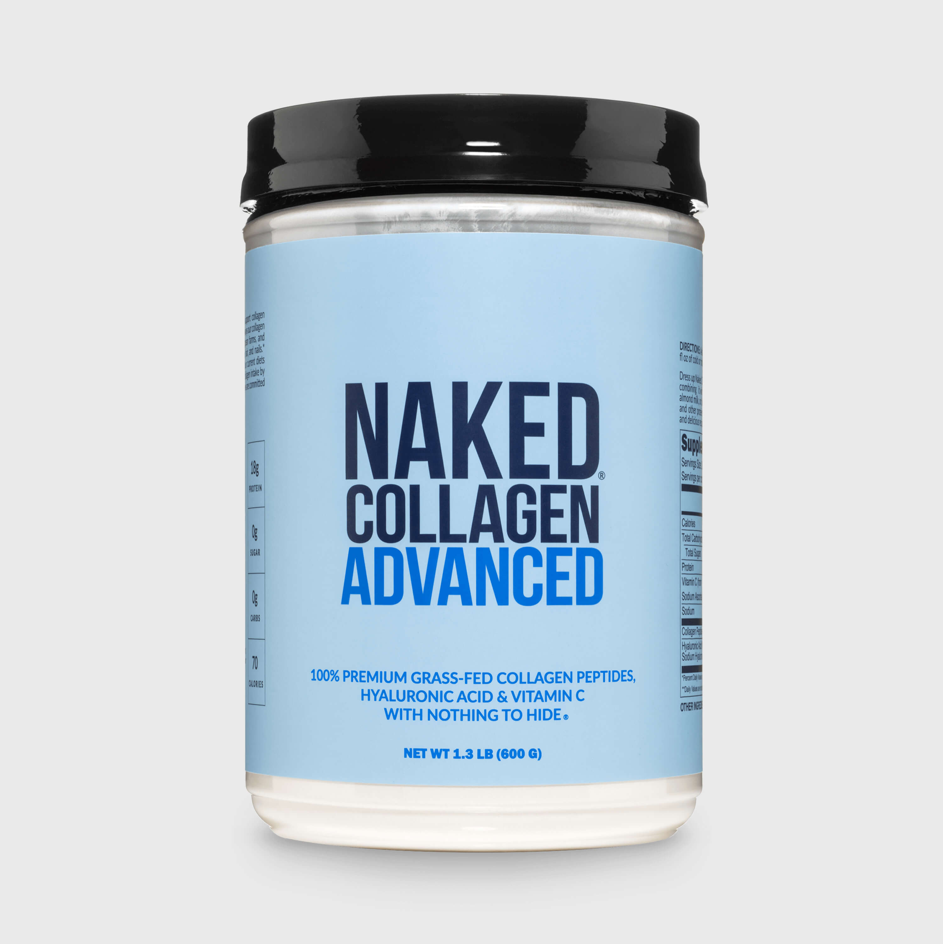 Collagen Peptides with Hyaluronic Acid | Naked Collagen Advanced - 1.3 LB