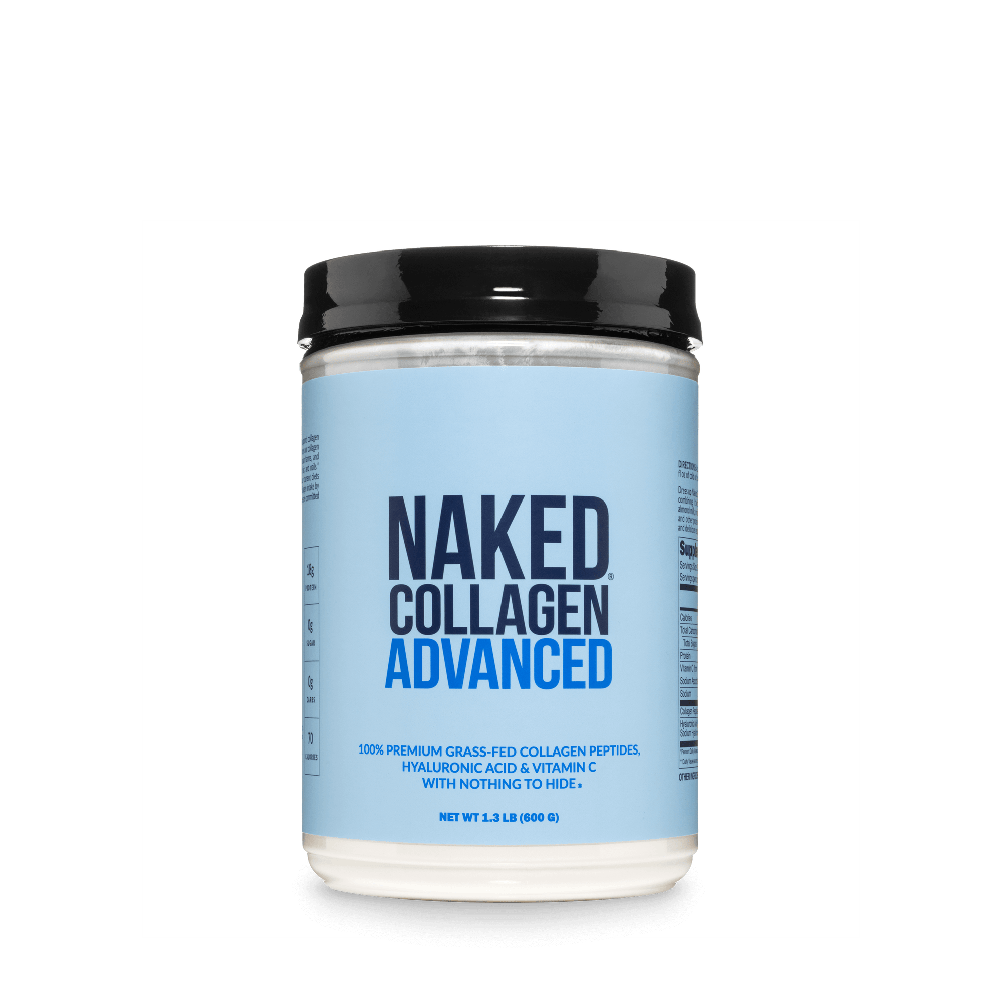 Collagen Peptides with Hyaluronic Acid | Naked Collagen Advanced - 1.3 LB