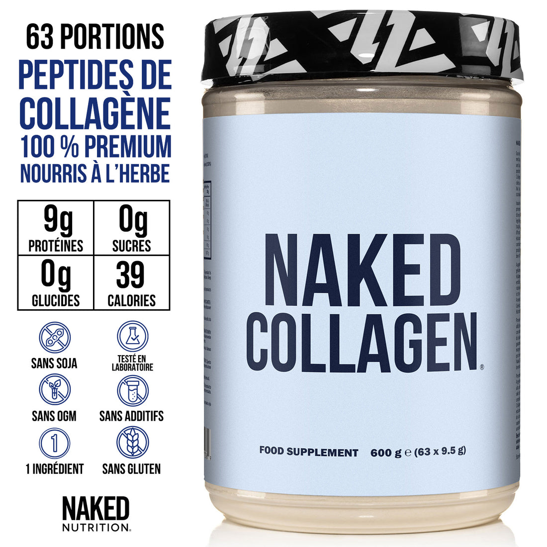 Collagen Peptides Protein UK / EU Only | Naked Collagen - 20 oz