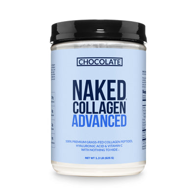 Chocolate Collagen Peptides with Hyaluronic Acid | Naked Collagen Advanced - 1.3 LB