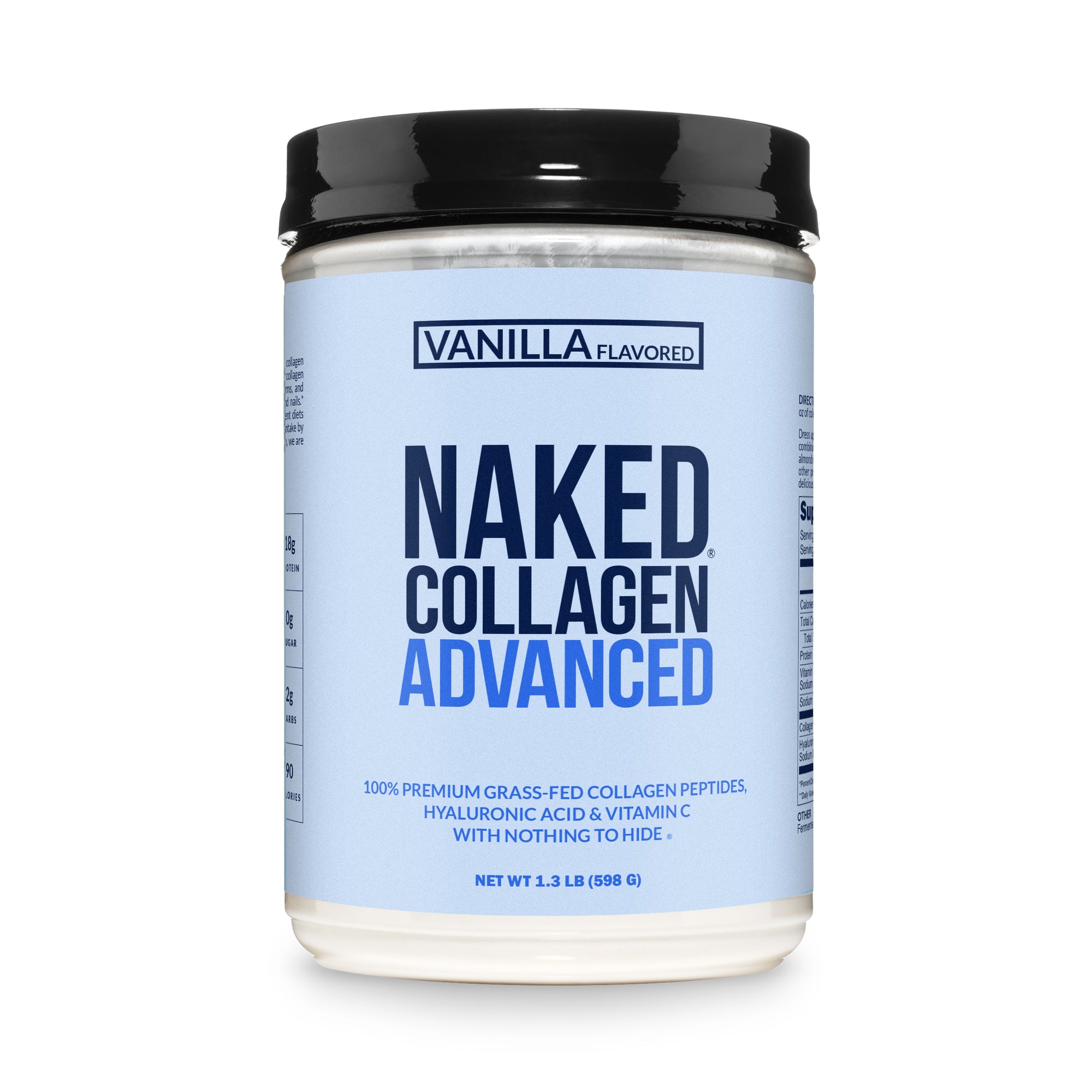 Vanilla Collagen Peptides with Hyaluronic Acid | Naked Collagen Advanced - 1.3 LB
