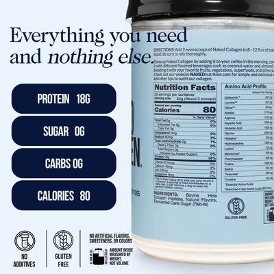 Caramel Collagen Peptides Powder | Naked Collagen - 1.2 LB