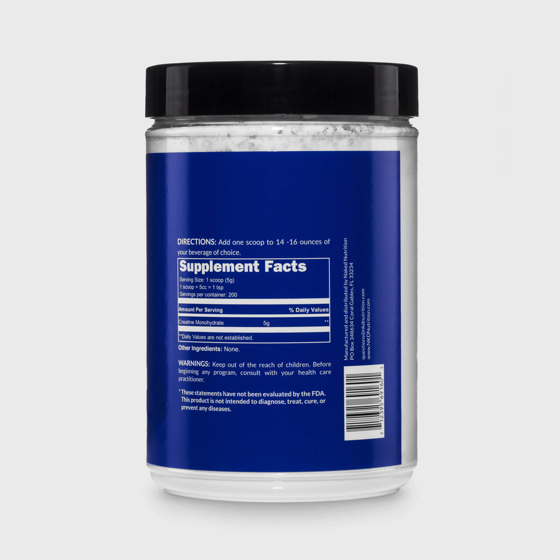 Creatine Monohydrate Powder | Naked Creatine - 2.2LB