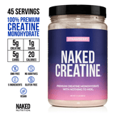 Monohidrato de creatina en polvo con sabor a fresa | Naked Creatine - 1,1 lb