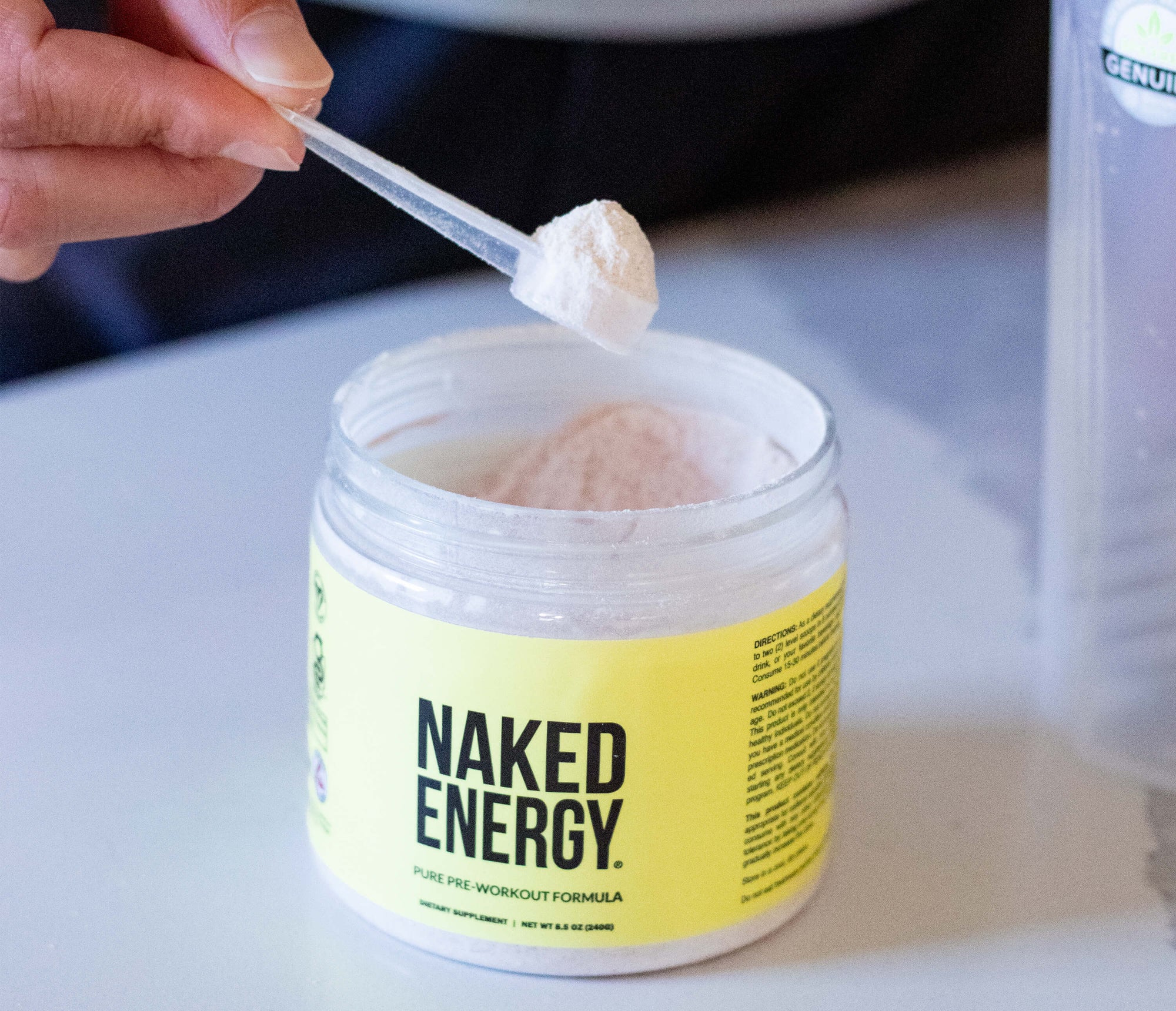 Mix one scoop into 8oz of your favorite sports drink for flavor.